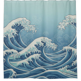 Noon Waves Shower Curtain Duschvorhang