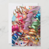 Noon Year's Eve Colorful Family Party Einladung (Rückseite)