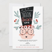 Noon Year's Eve Countdown bis Noon Party Einladung (Vorderseite)