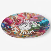 Noon Year's Eve Family Party Sticker Pappteller (Schrägansicht)
