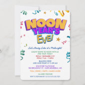 Noon Year's Eve Party Einladung (Vorderseite)