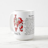 Noonan, der Ursprung, die Bedeutung und das Wappen Kaffeetasse (Vorderseite Links)