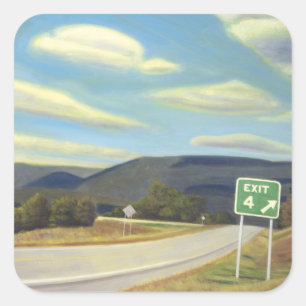 Noonlight in Vermont Quadratischer Aufkleber