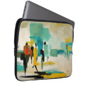 Noontide Vibrance – Abstract Figures Laptopschutzhülle (Vorne Rechts)
