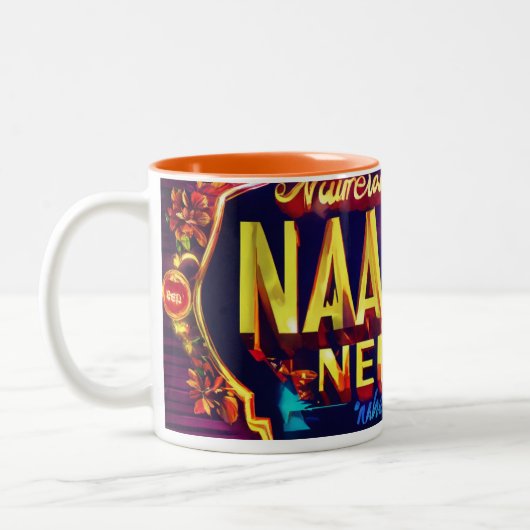Noor 3D-Logo Zweifarbige Tasse (Links)