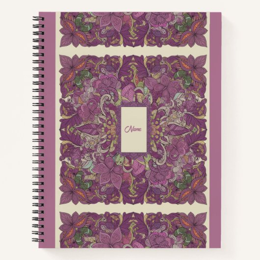 Nooracle Plum Intricate Growth Journal Notizblock (Vorderseite)