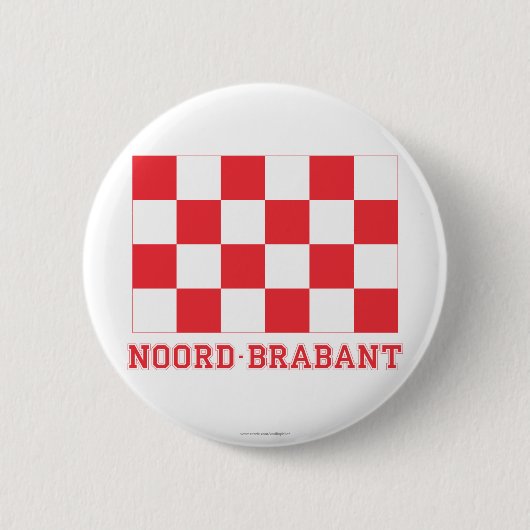 Noord-Brabant Flagge mit Namen Button (Vorderseite)