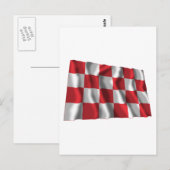 Noord-Brabant-Waving-Flag Postkarte (Vorne/Hinten)