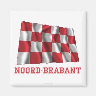 Noord-Brabant wellenartig bewegende Flagge mit Magnet