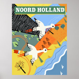 Noord Holland Vintage Reiseplakate Poster