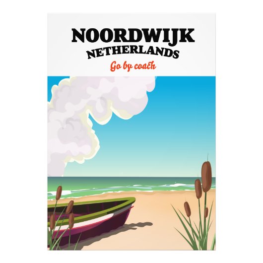 Noordwijk Netherlands travel poster (Vorne)