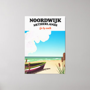 Noordwijk Netherlands travel poster Leinwanddruck
