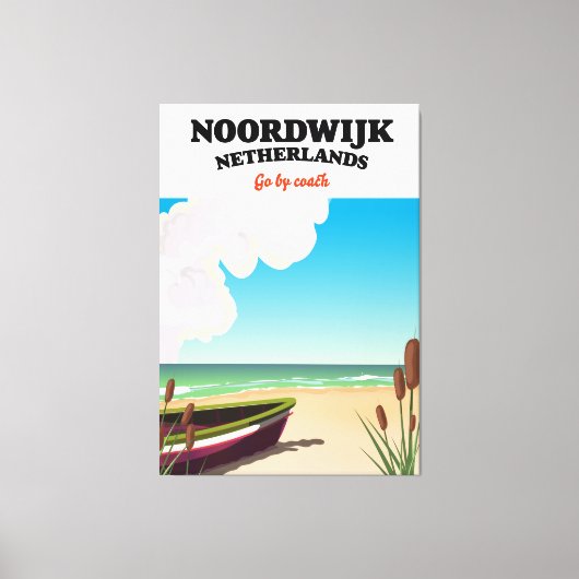 Noordwijk Netherlands travel poster Leinwanddruck (Vorderseite)
