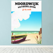 Noordwijk Netherlands travel poster Leinwanddruck (Insitu (Holzboden))
