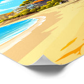 Noosa Australia Vintage Illustration Poster (Ecke)