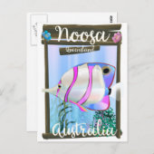Noosa Australia Vintage Reiseplakat Postkarte (Vorne/Hinten)