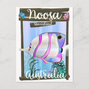 Noosa Australia Vintage Reiseplakat Postkarte
