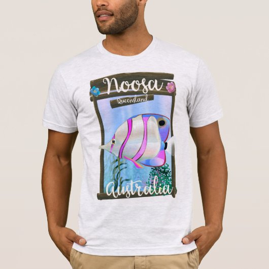 Noosa Australia Vintage Reiseplakat T-Shirt (Vorderseite)