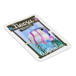 Noosa Australien Vintage-Reiseposter, Magnet