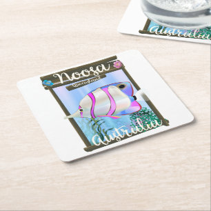 Noosa Australien Vintage-Reiseposter Rechteckiger Pappuntersetzer