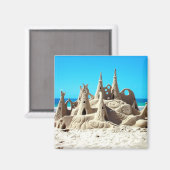 Noosa Beach Sandcastle Magnet (Vorderseite/Rückseite)