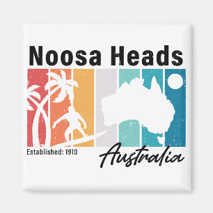 Noosa Heads Australia Vintag Retro Souvenirs 80er Magnet