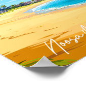 Noosa Main Beach Australien Jahrgang Reise Ort Poster (Ecke)