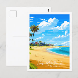 Noosa Main Beach Australien Vintage-Reiseort Postkarte