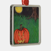 Noose Hanging Tree Pumpkin Jack O' Lantern Silbernes Ornament (Rechts)