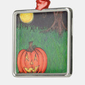 Noose Hanging Tree Pumpkin Jack O' Lantern Silbernes Ornament (Links)
