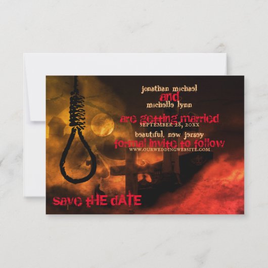 Noose und Graveyard Wir binden die Knotehe Save The Date (Rückseite)