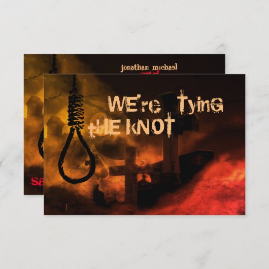 Noose und Graveyard Wir binden die Knotehe Save The Date (Vorne/Hinten)