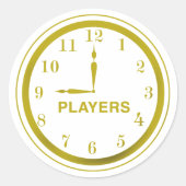 NOP-Clock-Logo-Aufkleber Runder Aufkleber (Vorderseite)