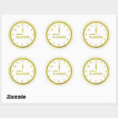 NOP-Clock-Logo-Aufkleber Runder Aufkleber (Blatt)