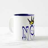 NOP mit Crown - Anti-King Bold Statement Design Zweifarbige Tasse (Vorderseite Links)
