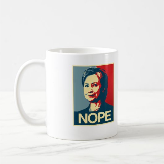 NOPE - Anti-Hillary-Poster - Anti-Hillary - Kaffeetasse (Links)