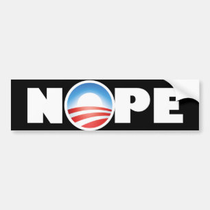Nope anti-obama nobama autoaufkleber