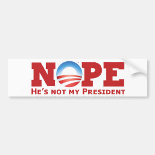 Nope anti-obama nobama autoaufkleber