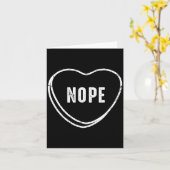 Nope Anti Valentines Day  Karte (Gelbe Blume)