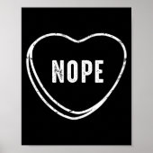 Nope Anti Valentines Day  Poster (Vorne)