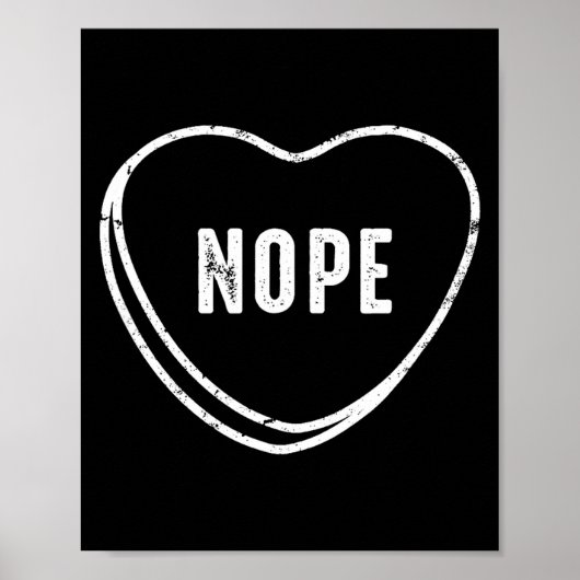 Nope Anti Valentines Day  Poster (Vorne)