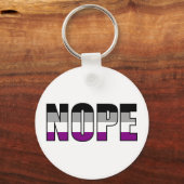 Nope Asexual Pride Flag Ace Pride Schlüsselanhänger (Vorderseite)