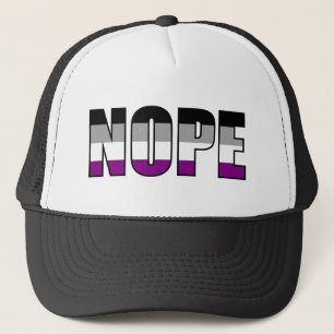 Nope Asexual Pride Flag Ace Pride Truckerkappe