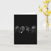 Nope ASL Pro Deaf Awareness Sign Language Interpre Karte (Gelbe Blume)