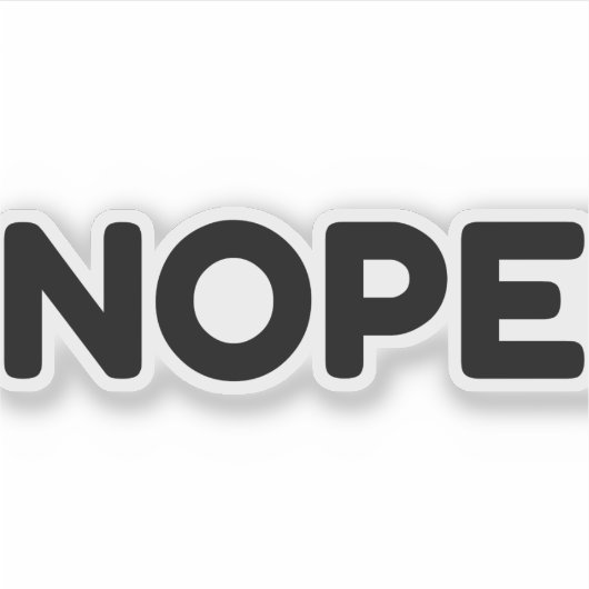NOPE AUFKLEBER (Vorderseite)