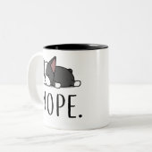 Nope Boston Terrier Zweifarbige Tasse (Vorderseite Links)