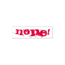 NOPE! Briefmarke - Rot