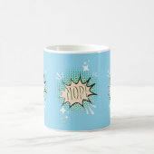 NOPE Comic-Sprechblase Meme Funny Light Blue Kaffeetasse (Mittel)