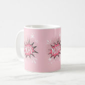 NOPE Comic Sprechblase Meme Funny Pink Kaffeetasse (Vorderseite Links)
