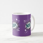 NOPE-Comic-Sprechblase Meme Funny Violet Kaffeetasse (VorderseiteRechts)